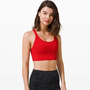 Lululemon Dark Red Longline Energy Bra - size 8